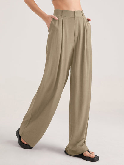 Nadia – Pantalon Pliant à Taille Haute