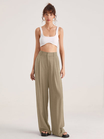 Nadia – Pantalon Pliant à Taille Haute