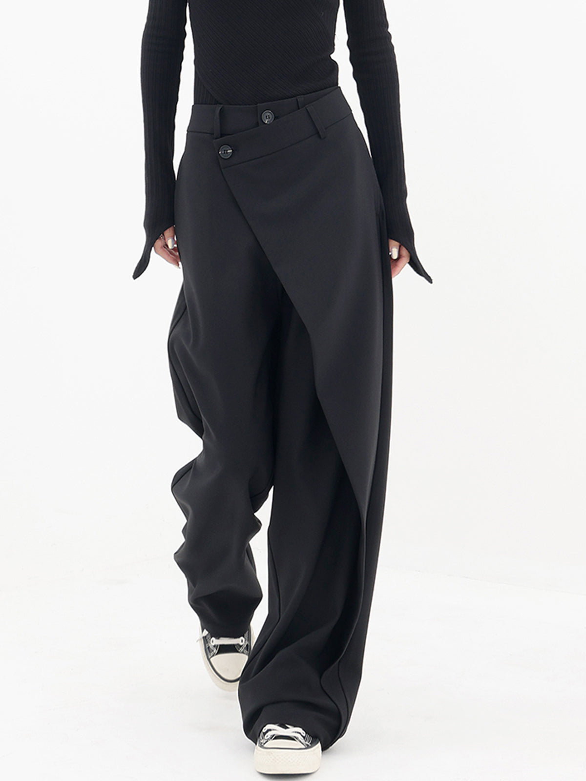 Thalia – Pantalon Ample Asymétrique