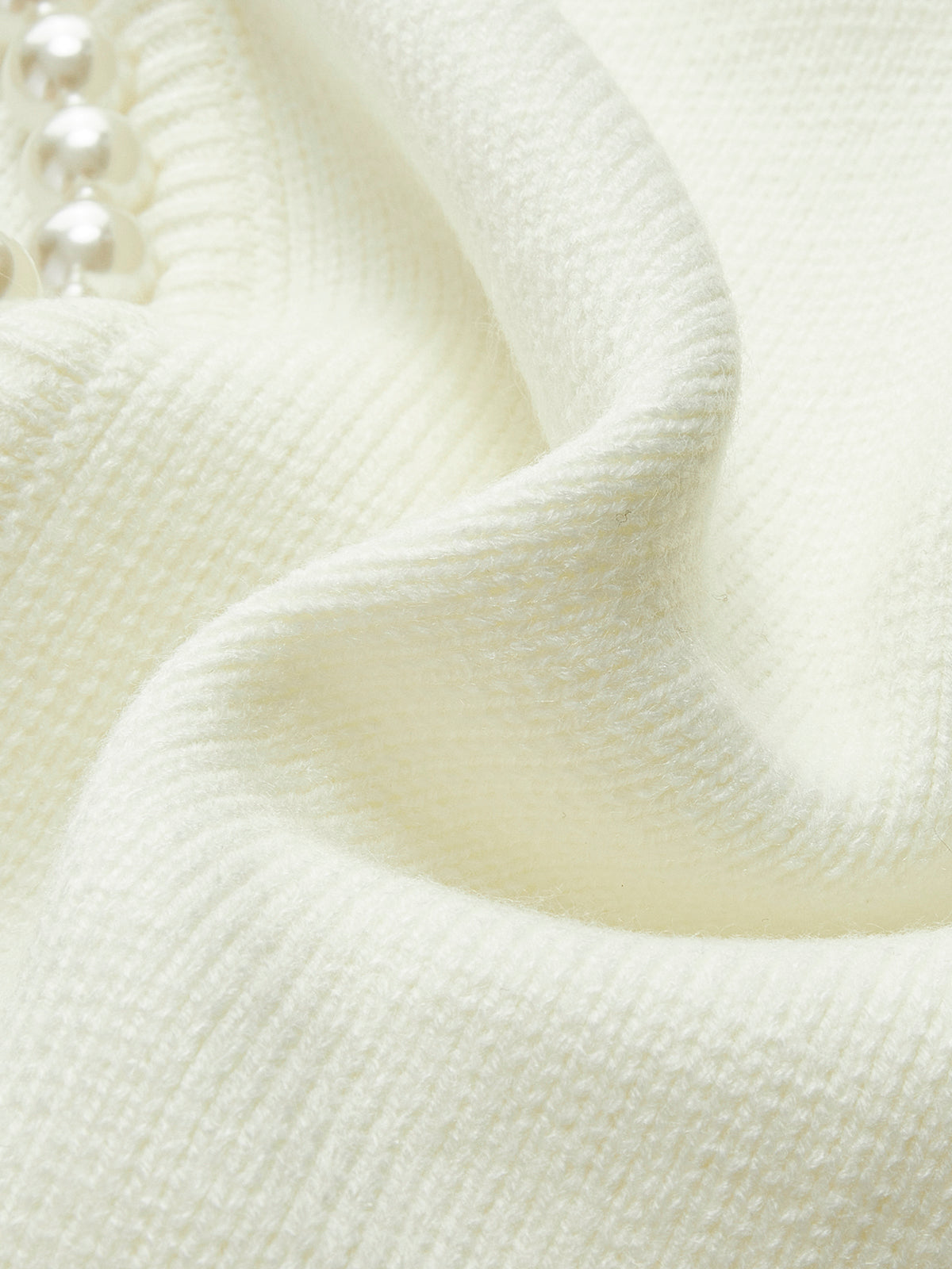 Femme Cardigan oversize avec trim en perles - V-neck pour style décontracté et printemps