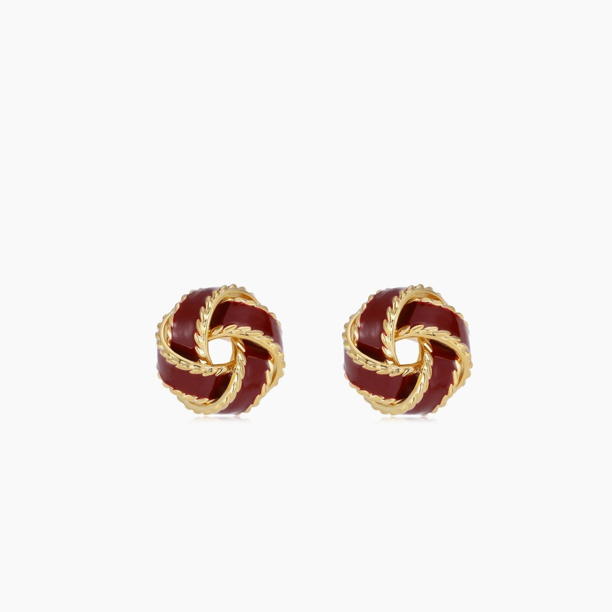 Lara – boucles d'oreilles anneaux vintage émaillés