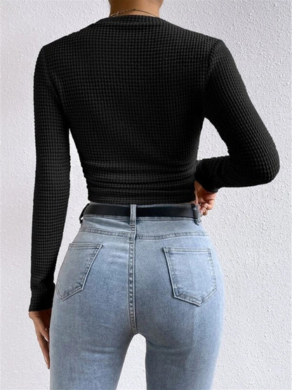 Tessa – Pull-over Slim en Waffle