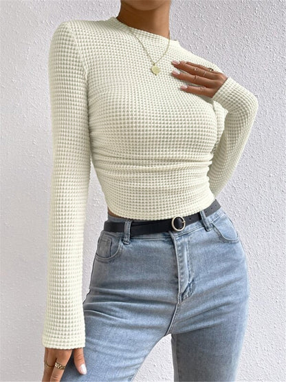 Tessa – Pull-over Slim en Waffle