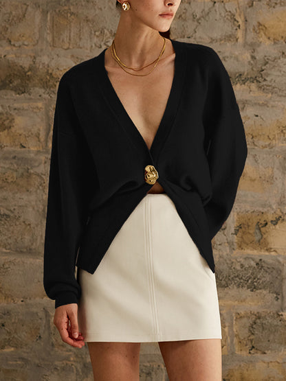 Clarissa – Cardigan avec des boutons dorés