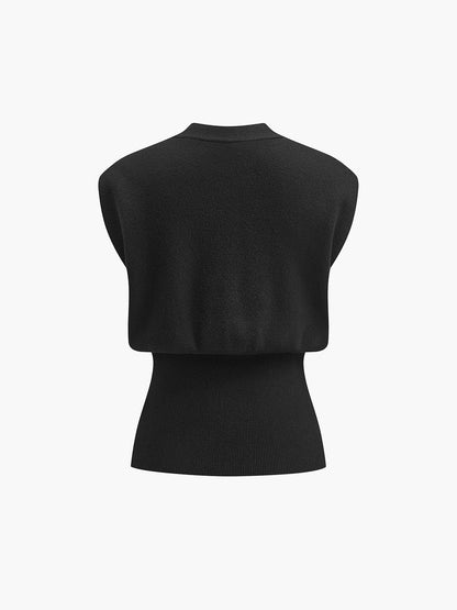 Annalena – V-Ausschnitt avec Boutons Gilet en Tricot