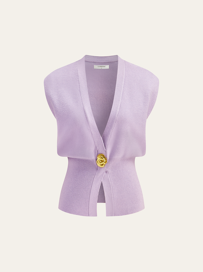 Annalena – V-Ausschnitt avec Boutons Gilet en Tricot