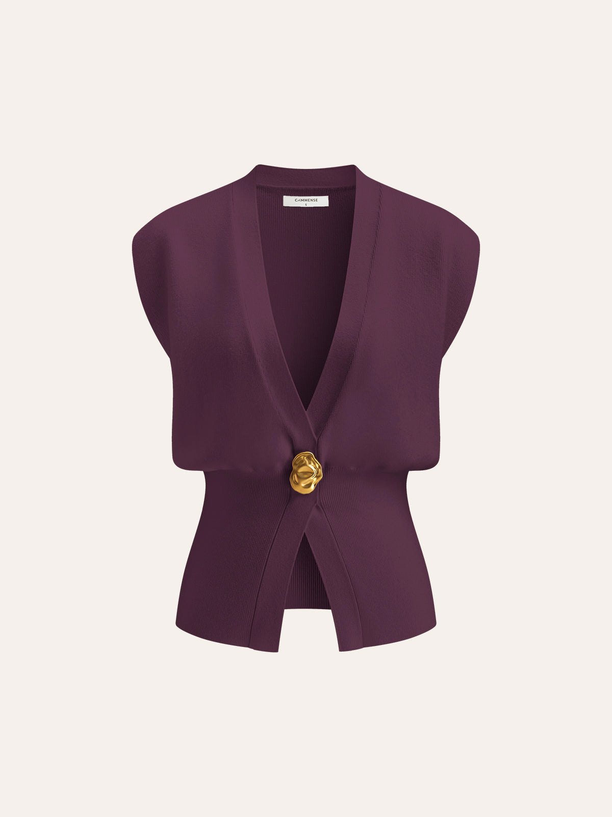 Annalena – Gilet à boutons avec col en V pour femme