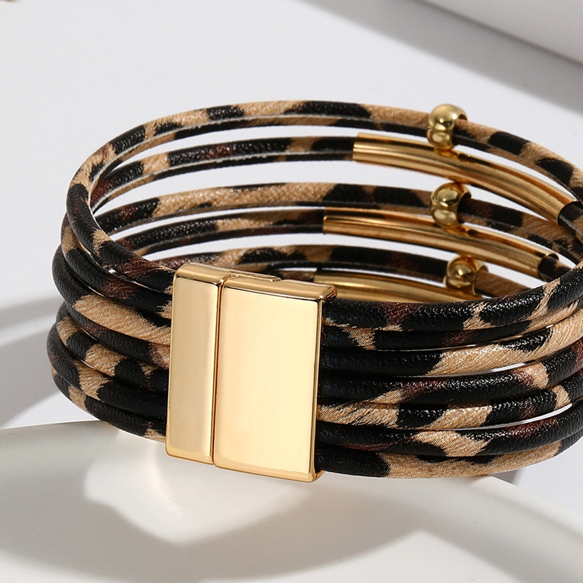 Margaux – Bracelet léopard raffiné