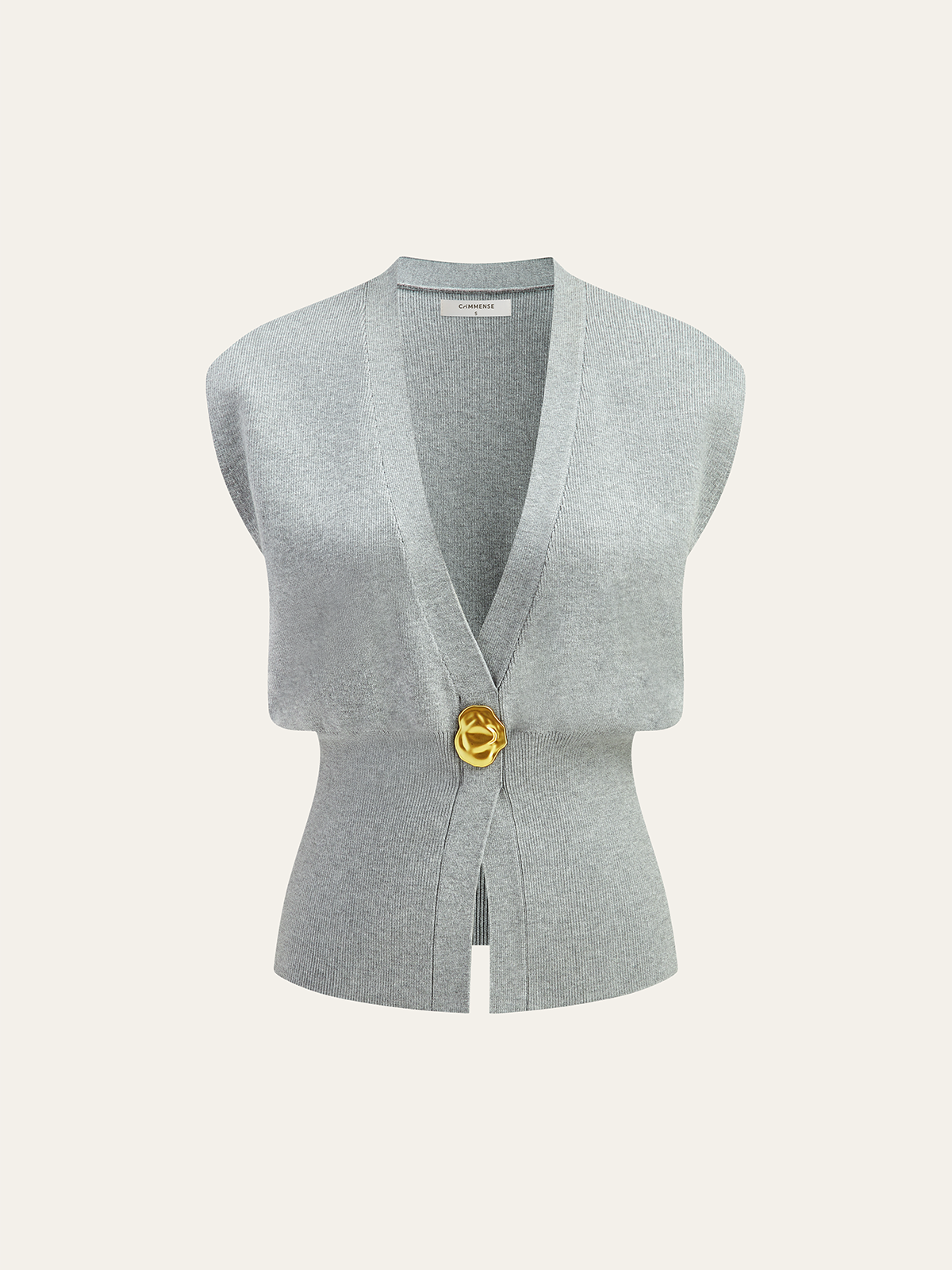 Annalena – Gilet à boutons avec col en V pour femme