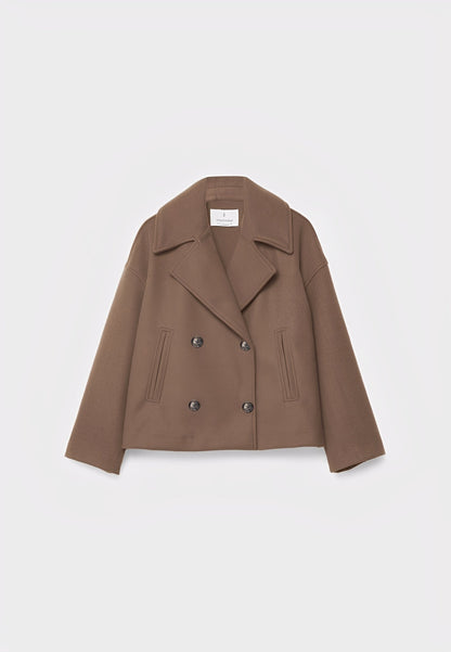 Claire – Veste Courte Double Boutonnage Élégante