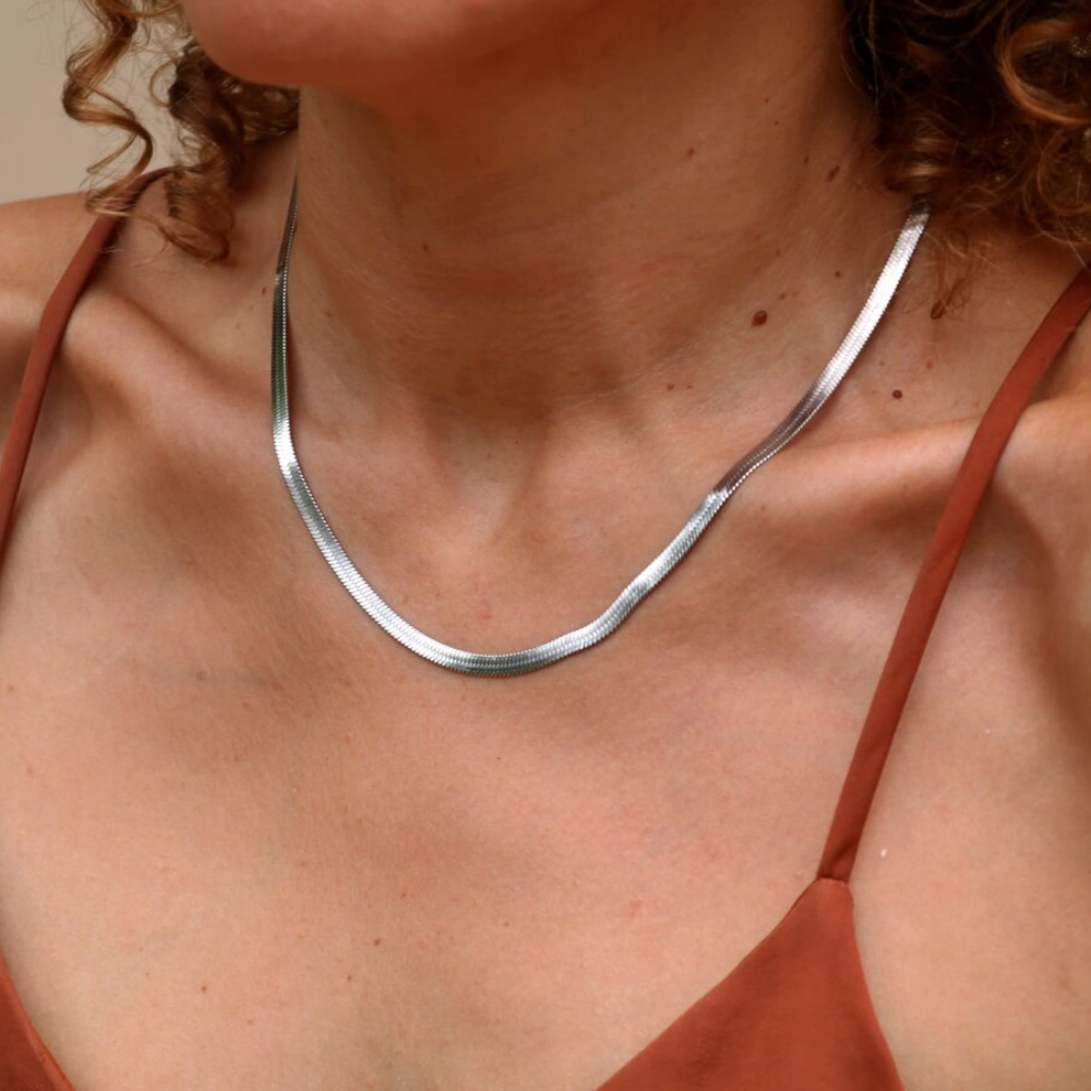 Chaîne serpent - Collier en forme d'épine de poisson Kollabon