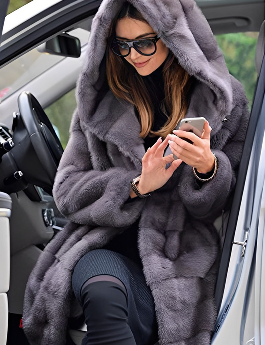 Marielle - Manteau élégant en fausse fourrure douce