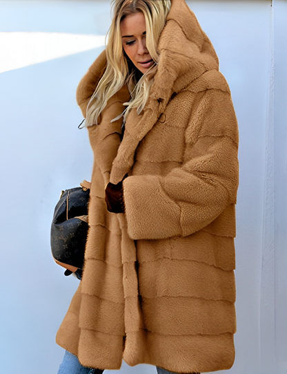 Marielle - Manteau élégant en fausse fourrure douce