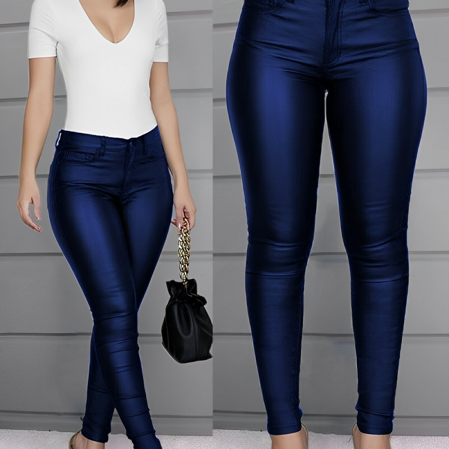 PelleChic - Pantalon en cuir, silhouette sculptée