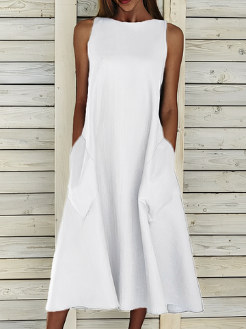 Amihan - Robe coton couleur unie