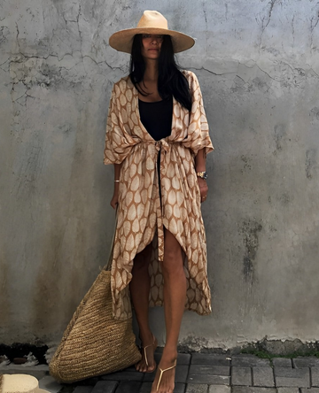 Palm Isle - Robe kimono de plage au charme irrésistible