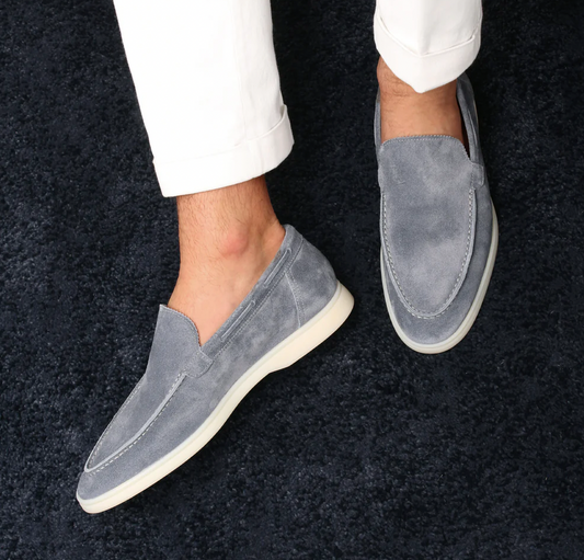 Lorenzo - Mocassins homme en daim, style classique