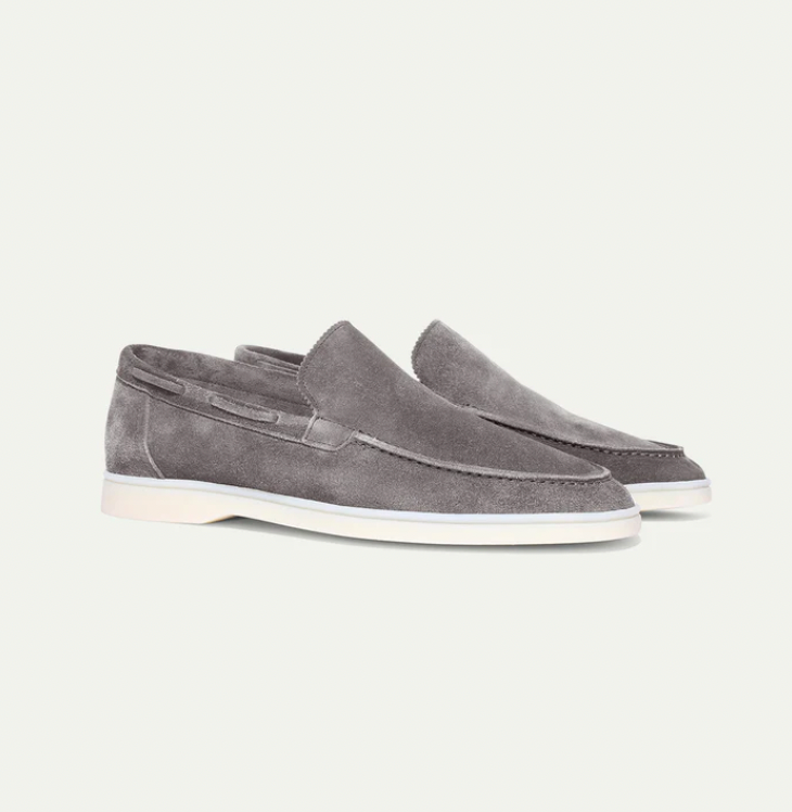 Lorenzo - Mocassins homme en daim, style classique