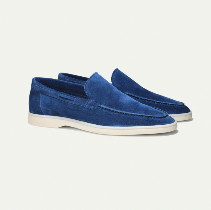 Lorenzo - Mocassins homme en daim, style classique