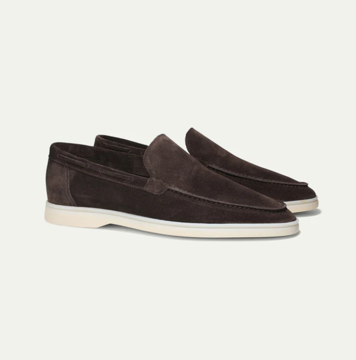 Lorenzo - Mocassins homme en daim, style classique