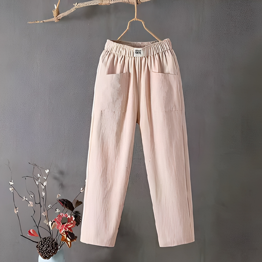 Klaire - Women's trousers with straight legs and casual style