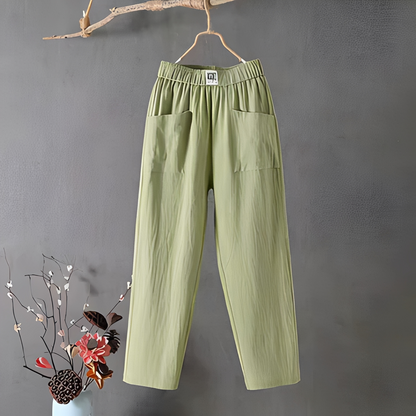 Klaire - Women's trousers with straight legs and casual style