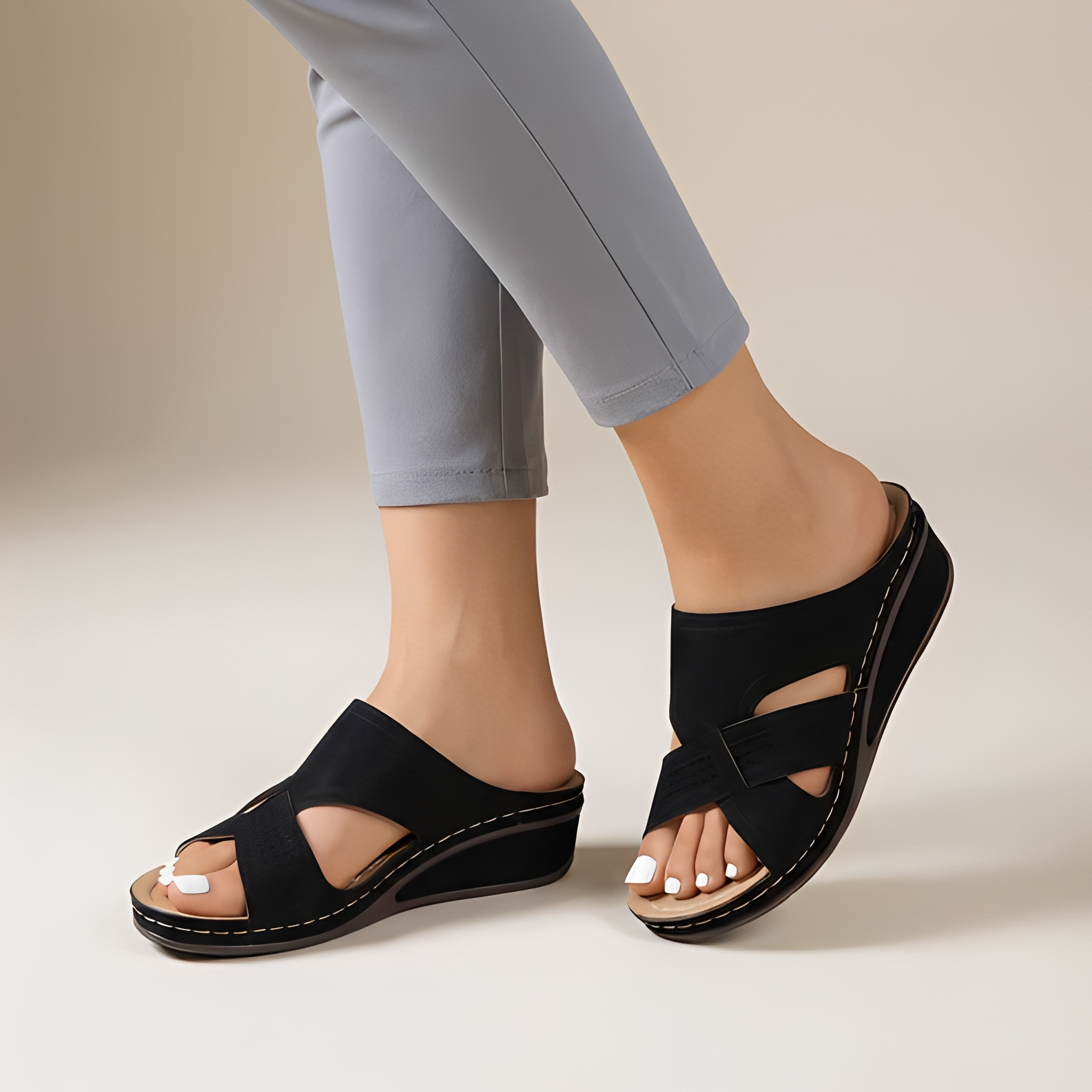 Oddette - Sandales à brides et à bout ouvert pour femmes