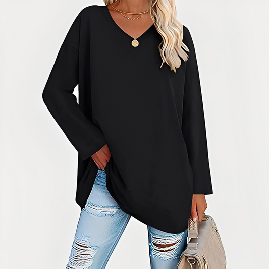 Laëtitia - Loose and elegant long-sleeved blouse for women