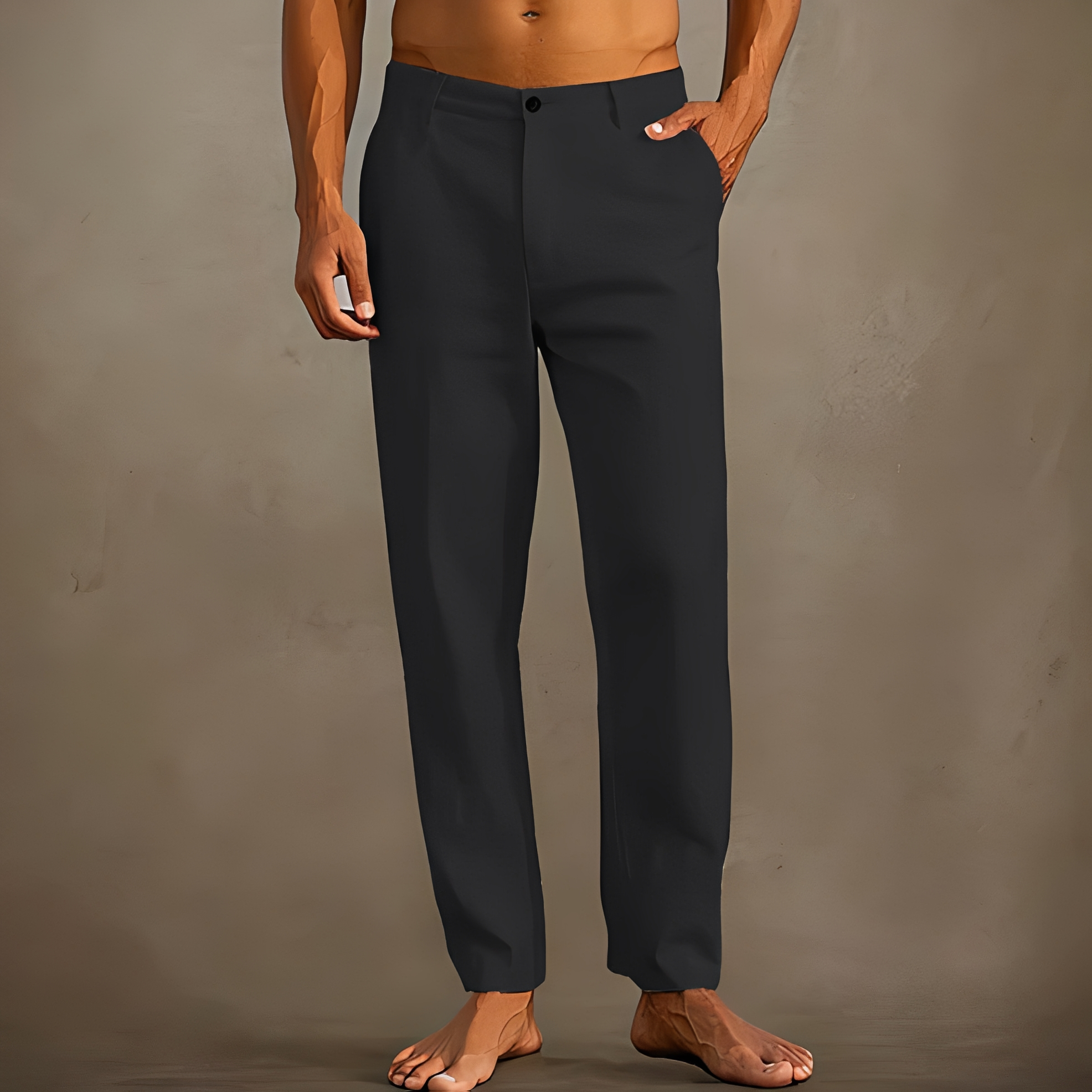 Anjay - Pantalon d'été large pour homme