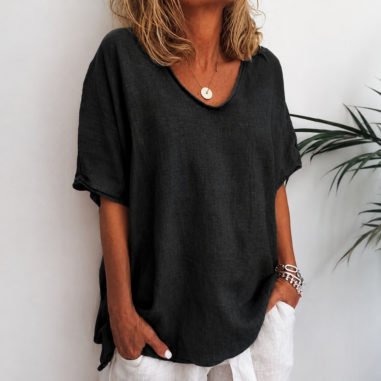 Joanne - Blouse décontractée et ample pour femmes