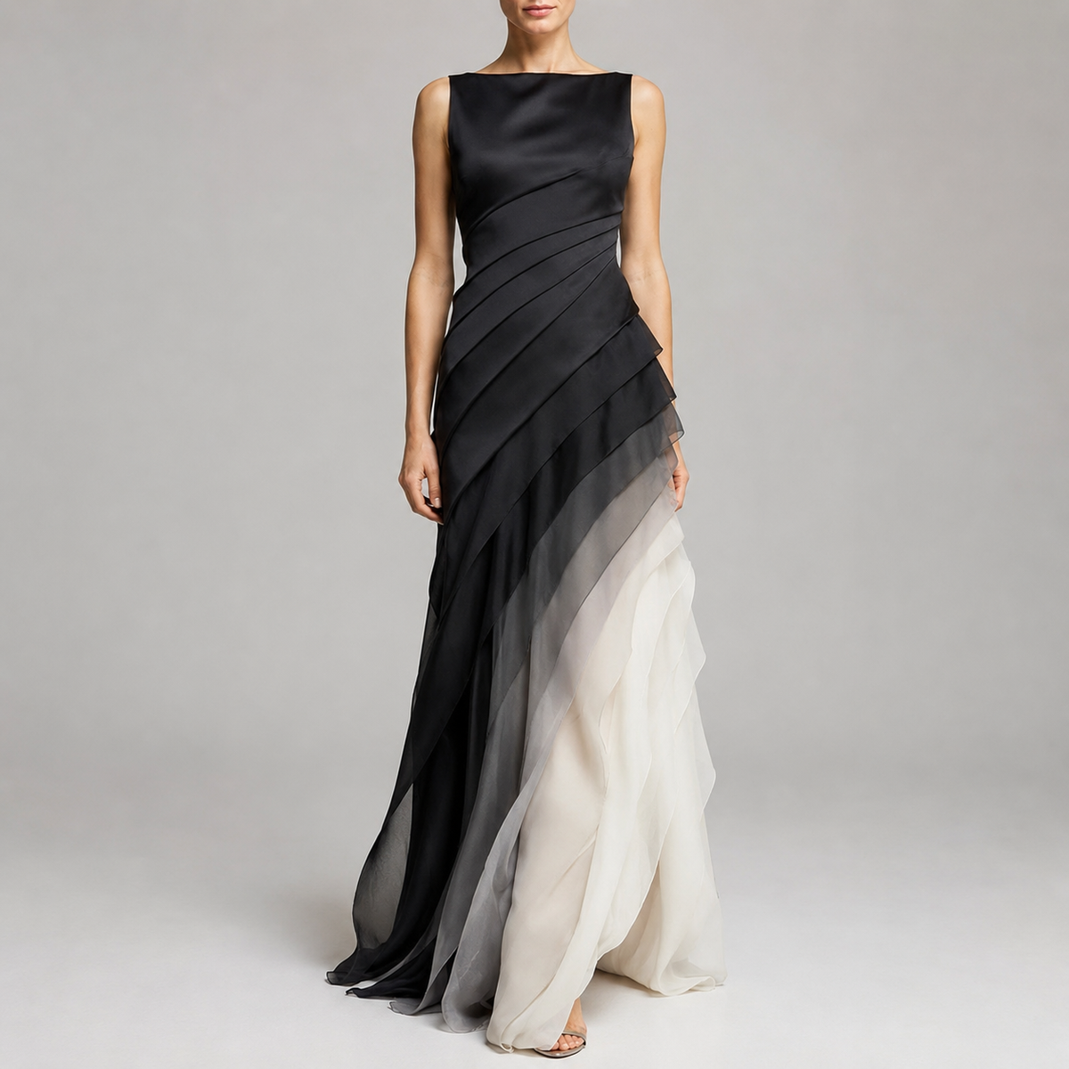 Celeste - Robe de soirée élégante et multicouches