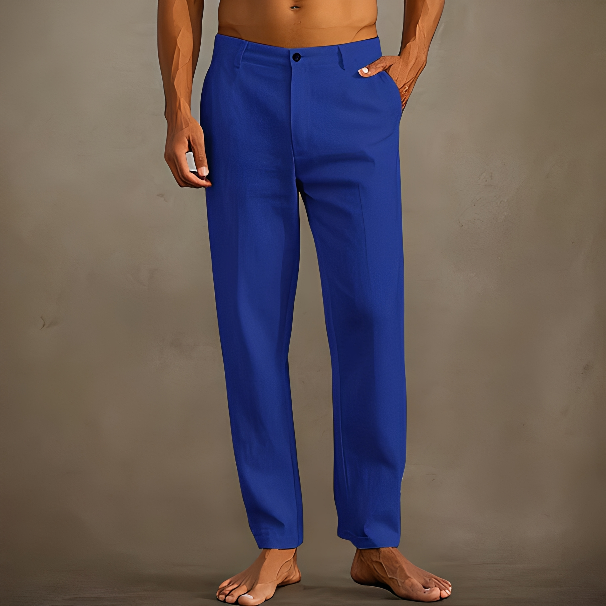 Anjay - Pantalon d'été large pour homme