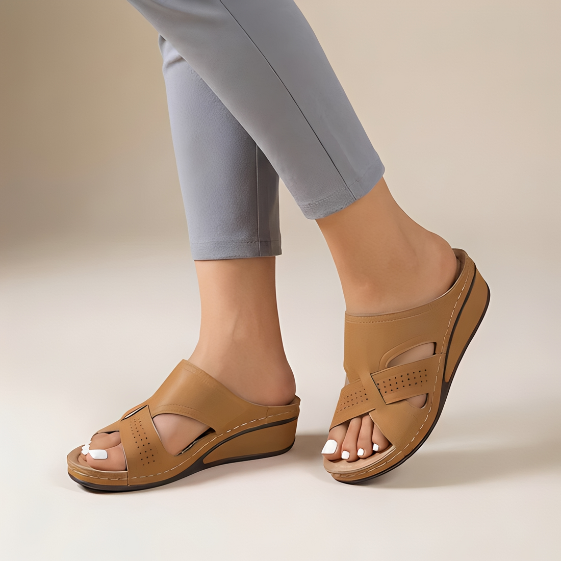 Oddette - Sandales à brides et à bout ouvert pour femmes