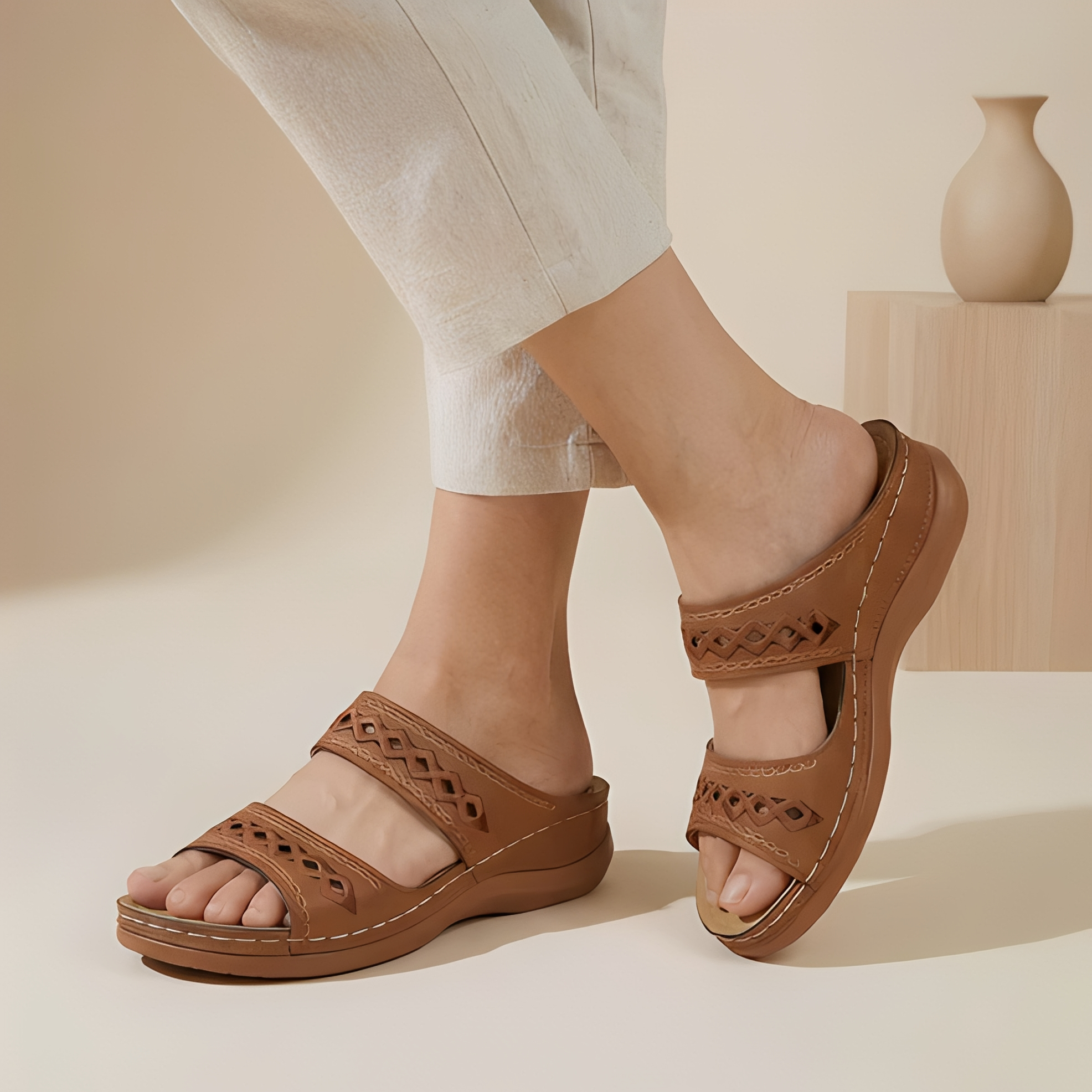 Aryan - Sandales d'été confortables à brides pour femmes