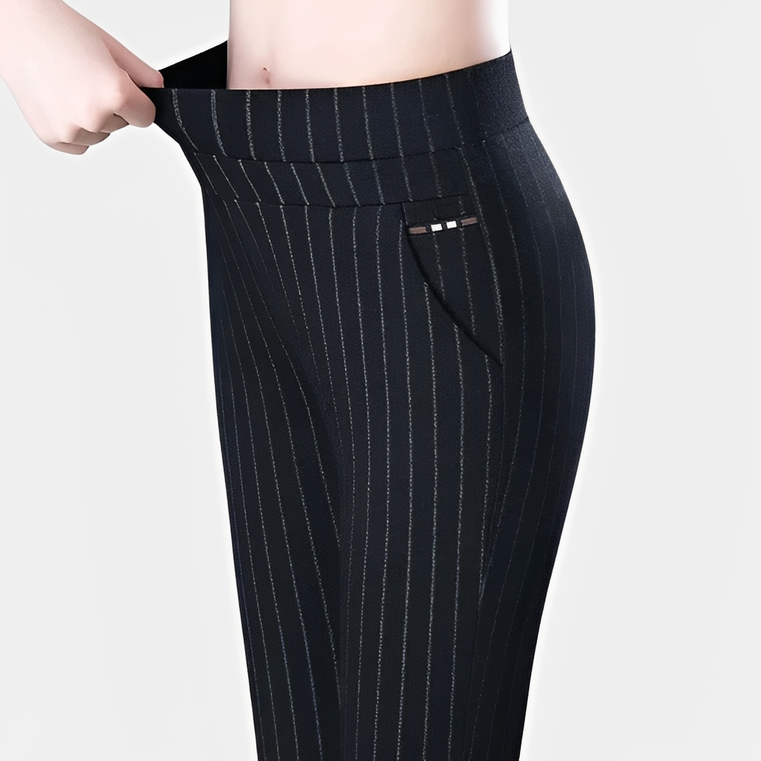 Dianne - Pantalon à taille haute élastique pour femmes