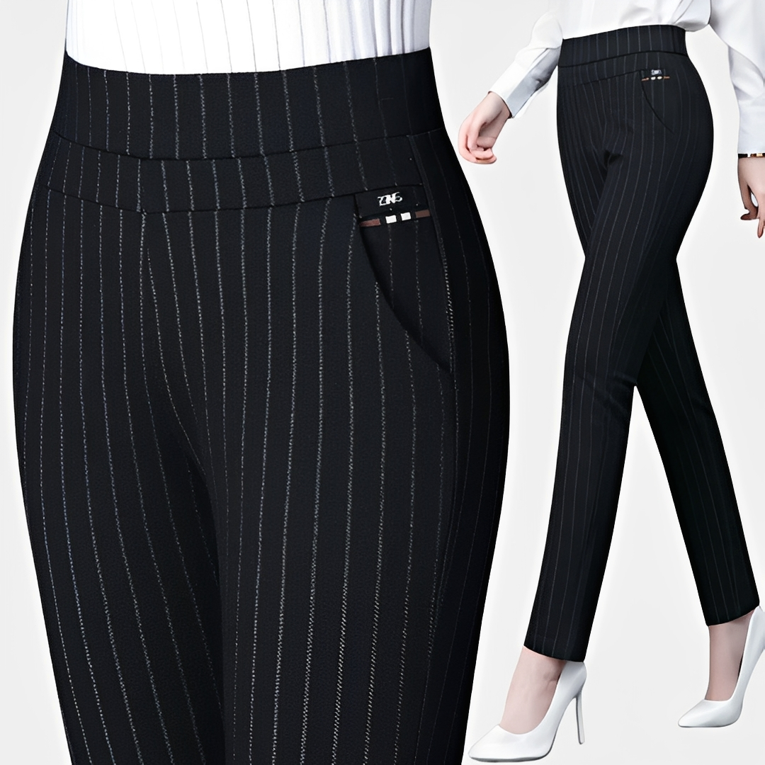 Dianne - Pantalon à taille haute élastique pour femmes