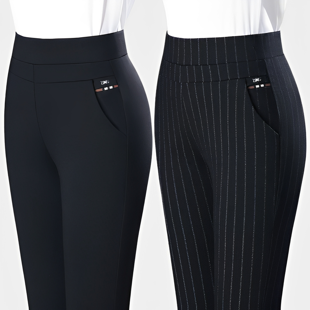 Dianne - Pantalon à taille haute élastique pour femmes