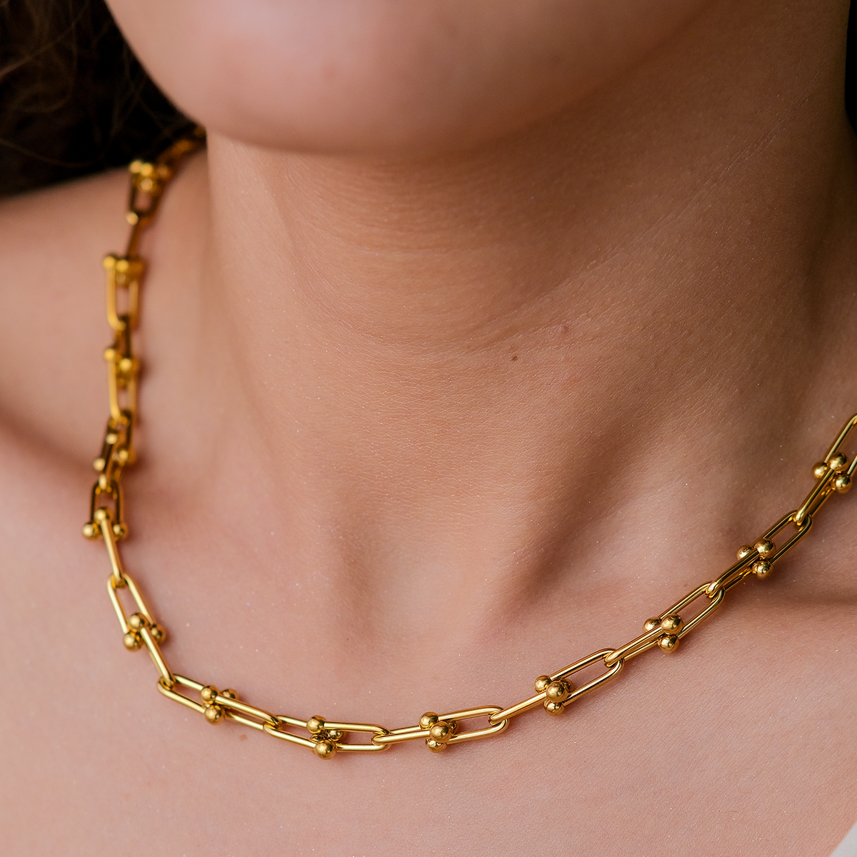 Collier en or épais en cascade