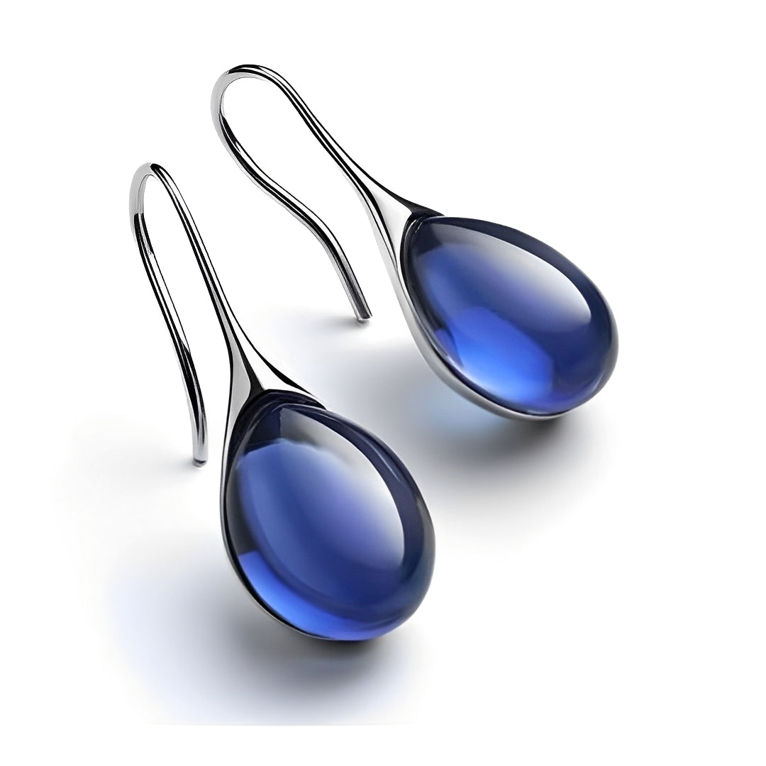 Karen – Boucles d'oreilles pendantes en cristal doré et argenté