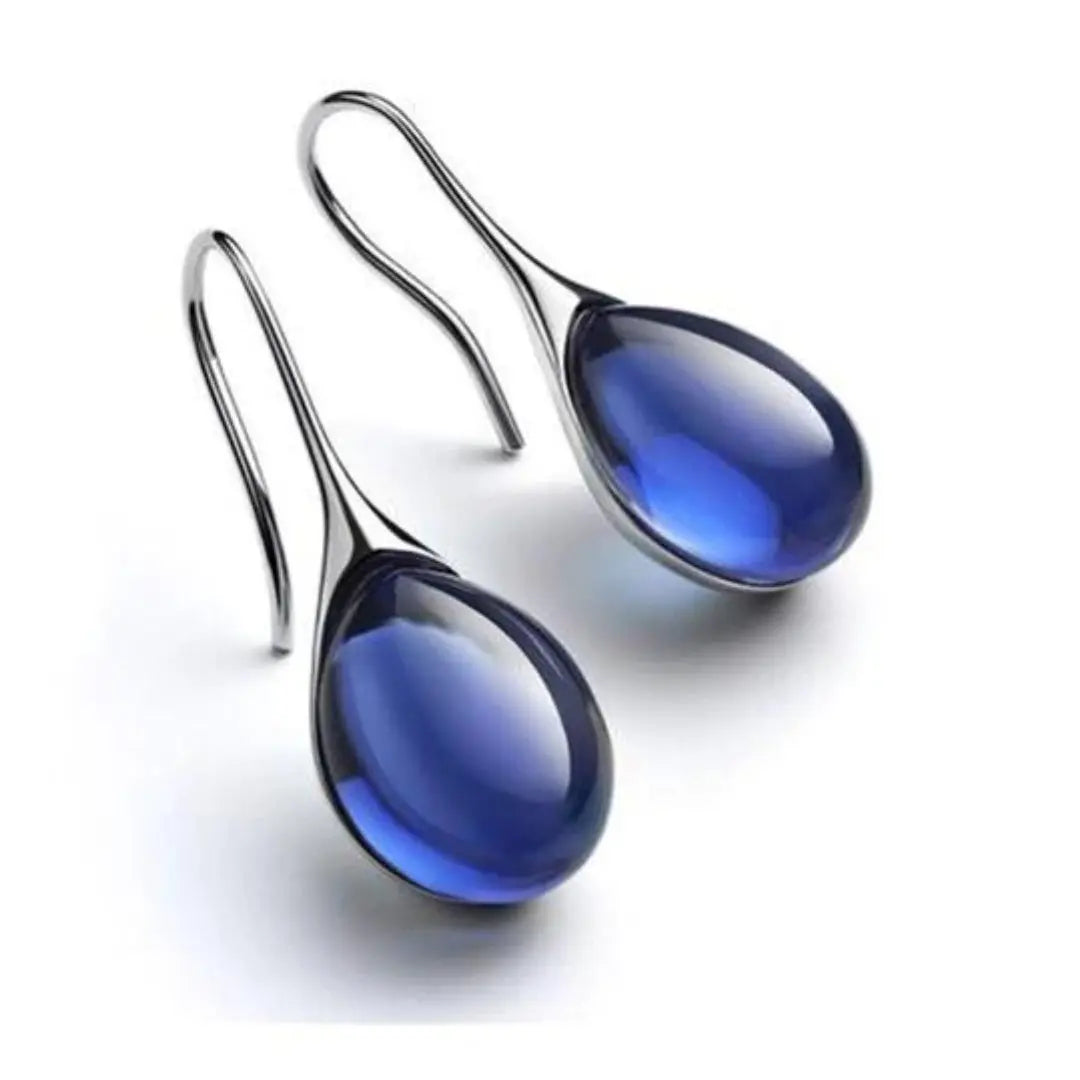 Leila – Boucles d'oreilles en goutte de cristal bicolore