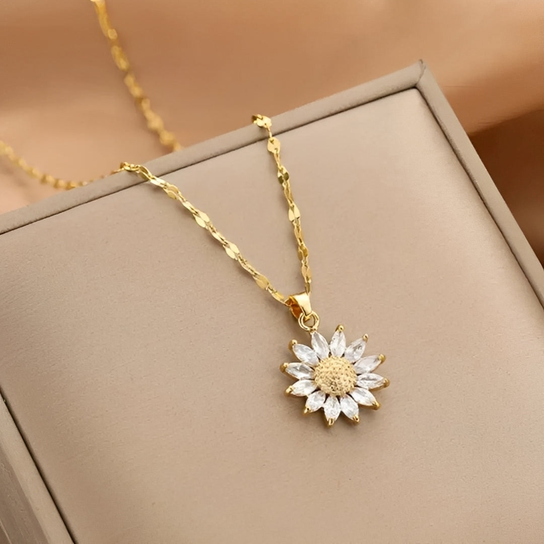 Manon – Collier tournesol brillant en or