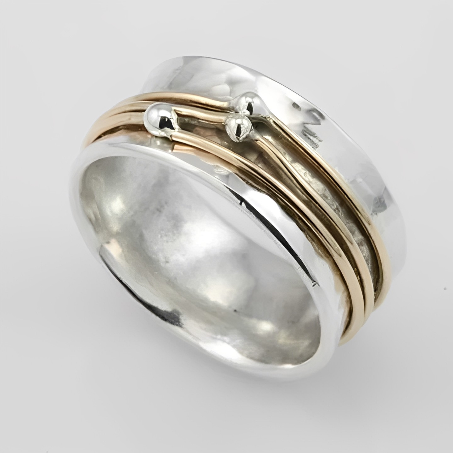 Alix – Bague en argent et or de style rétro