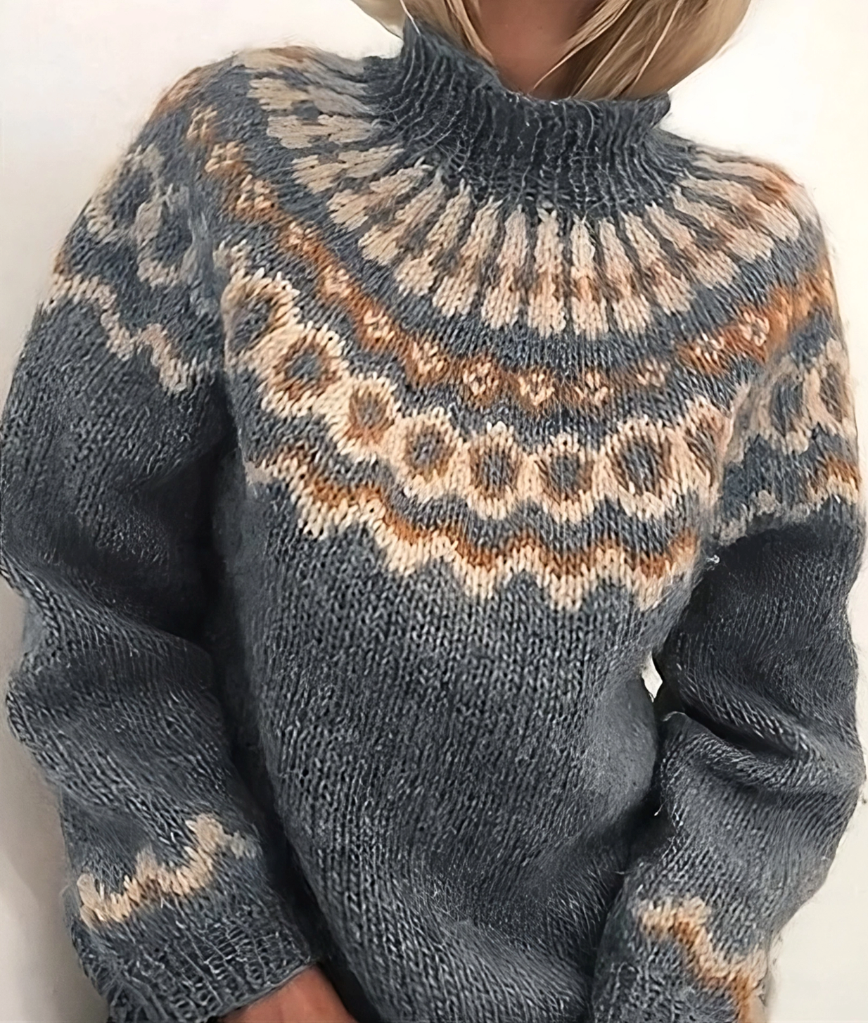 Oona - Pull islandais douillet à col roulé