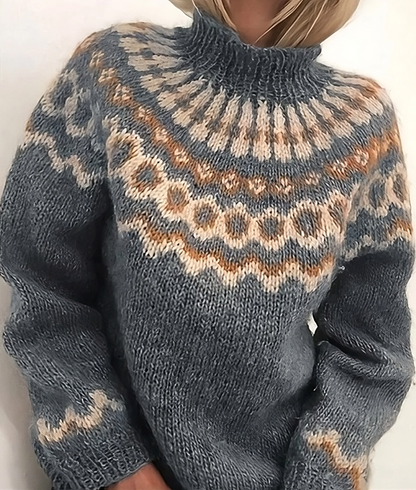 Oona - Pull islandais douillet à col roulé