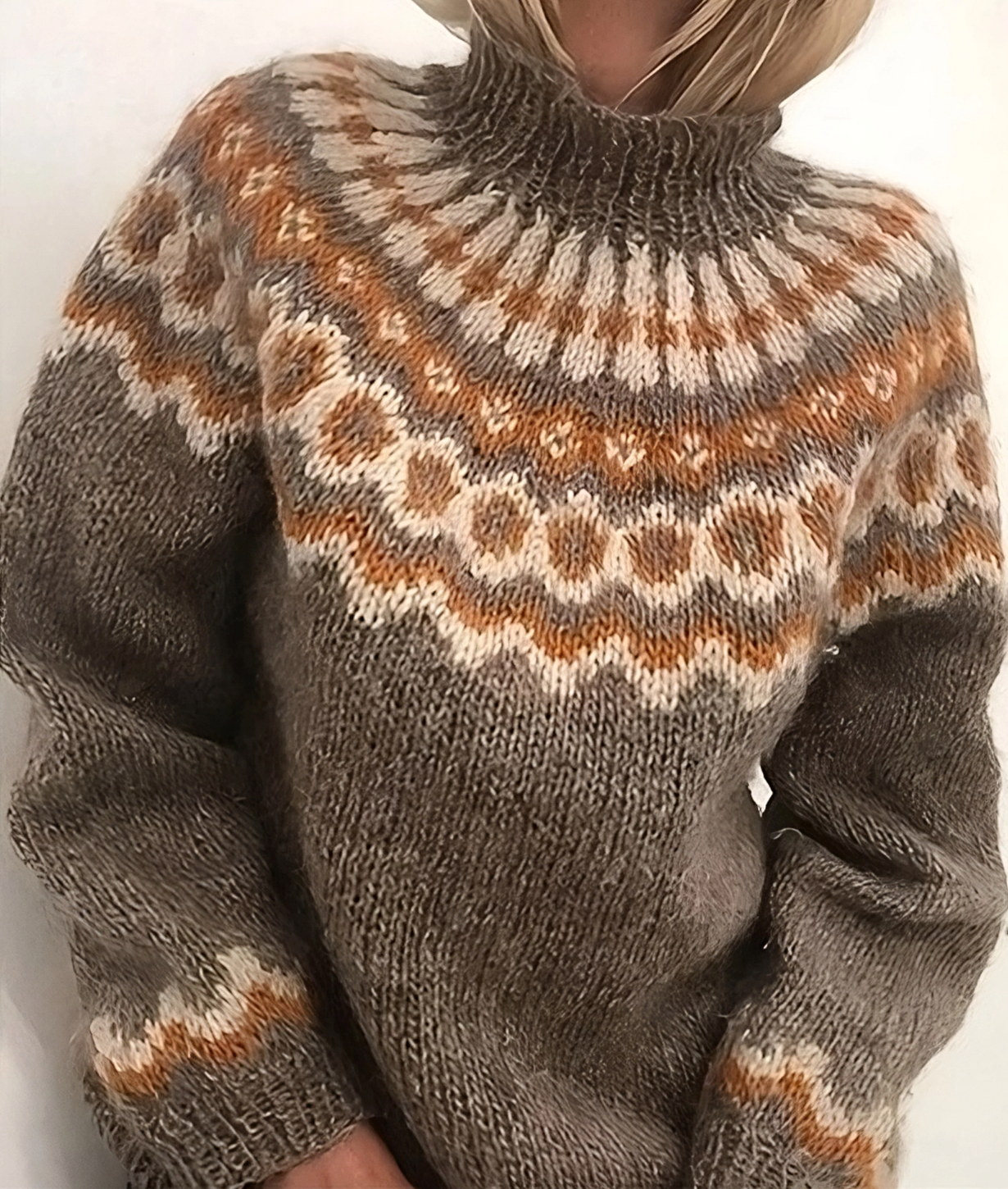 Oona - Pull islandais douillet à col roulé