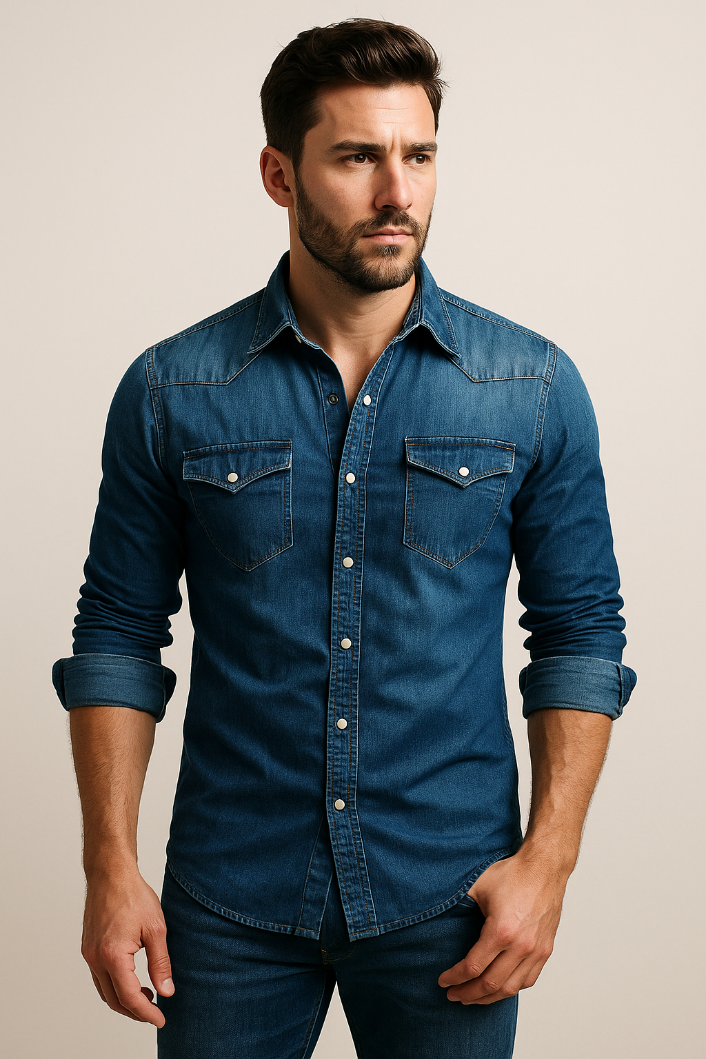 Maxime - Chemise en jean relax pour hommes