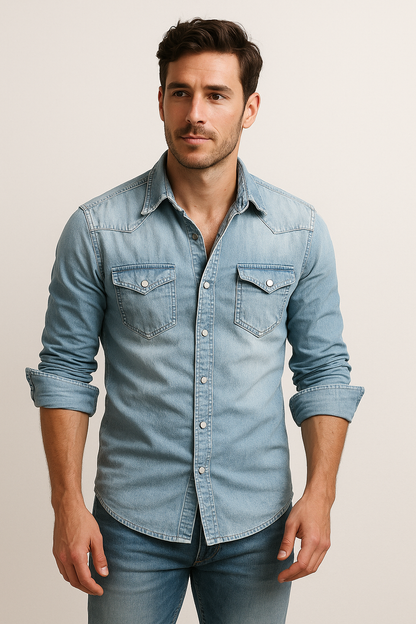 Maxime - Chemise en jean relax pour hommes