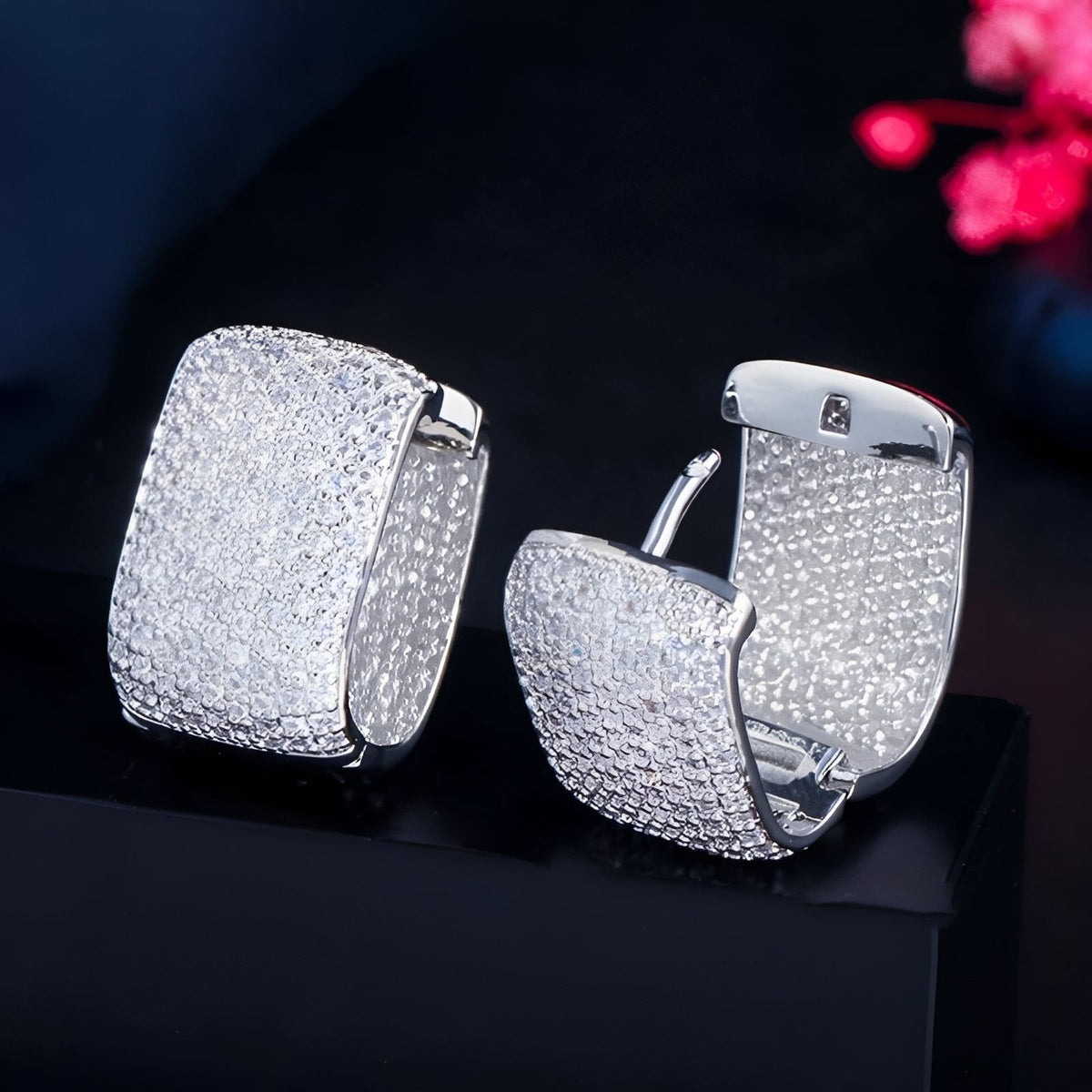 Amaya – Boucles d'oreilles en zircon avec éclat complet