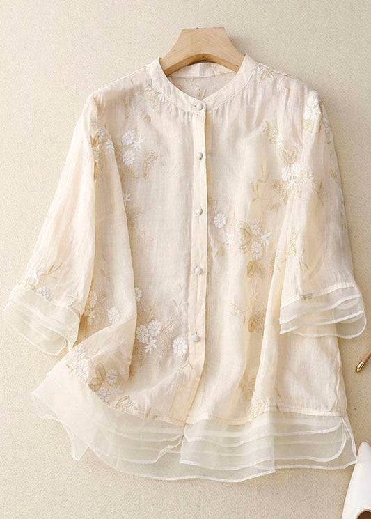 Elaine - Versatile Embroidered Shirt