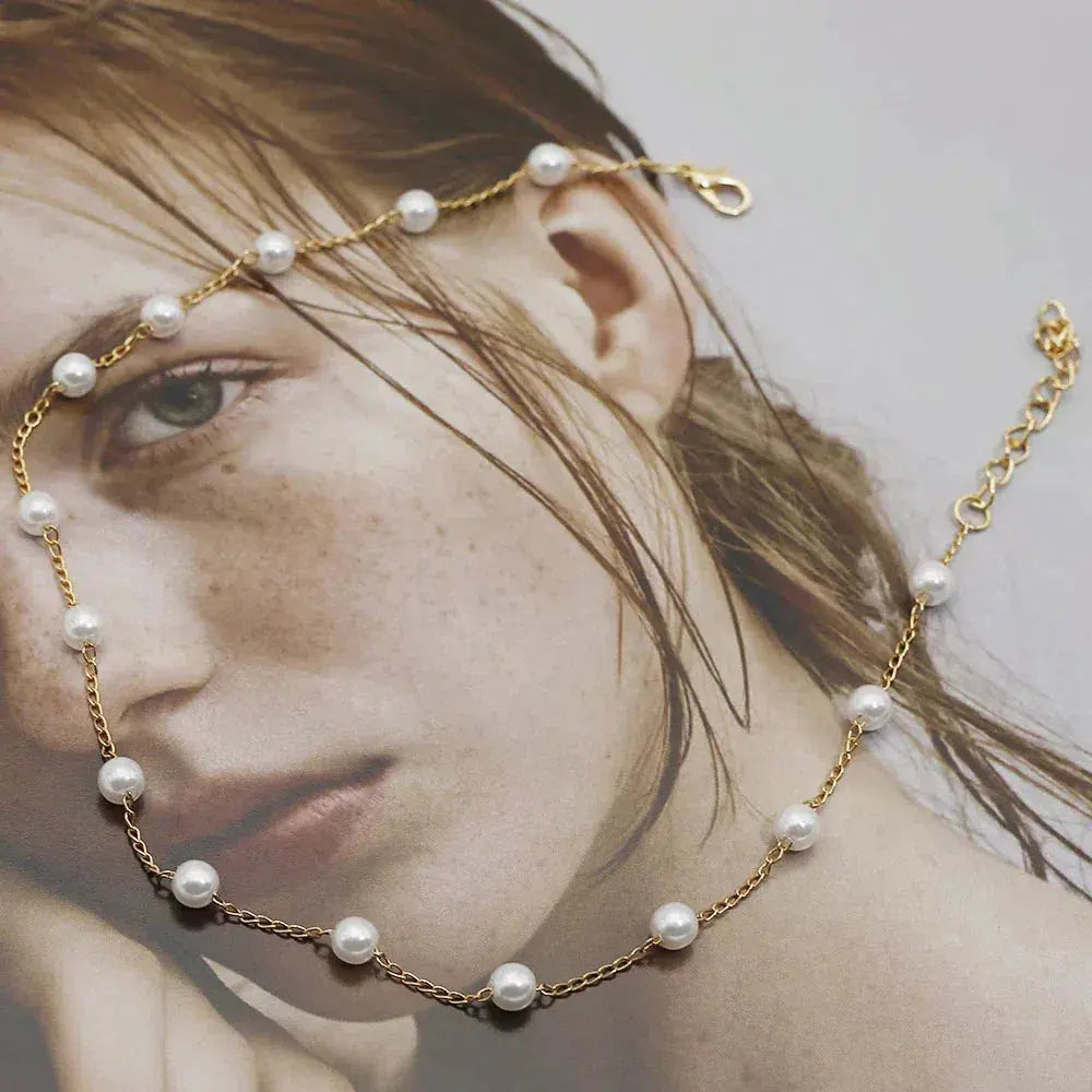Vivienne – Collier de perles dorées